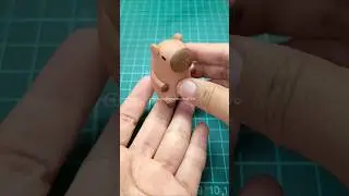 Tutorial f&aacute;cil, capibara en porcelana fr&iacute;a #porcelanafr&iacute;a #capibara #manualidades