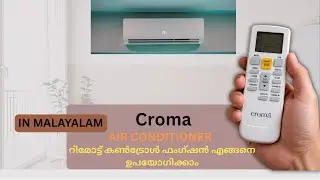 How to use croma ac remote control function in malayalam|