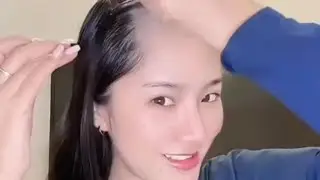 20260201 super Beautiful Woman Self Head Shave,nice smile,thanks