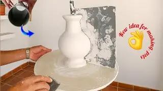 The newest and easiest way to make a plaster vase.