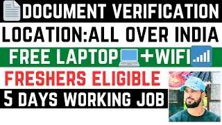 📄Document Verification Executive Work From Home🏠 | Fresher Welcome🎓 | Work from Anywhere in India 🇮🇳
