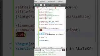 How add Line Numbers in LaTeX