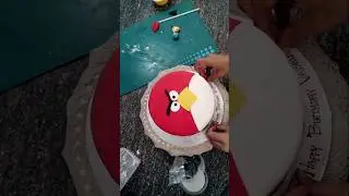 angry bird cake #angrybirds #cakevideos #cakemaking #homebaker #cakeseries #cakesofinstagram