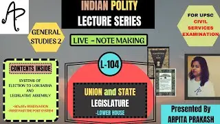 L 104- SCs and STs Reservation and First Past the Post System (Systems of election to Lower Houses )