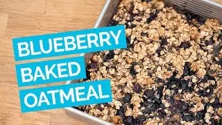 Baked Oatmeal with Blueberries & Walnuts