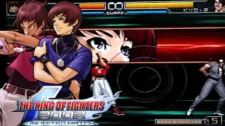 Chris combo transformando em Orochi no meio do combo kof 2002 unlimited match joystick PS2.