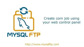 Create corn job using your web control panel