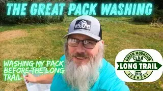 2025 VT Long Trail, Washing my pack Pre-trail. 
