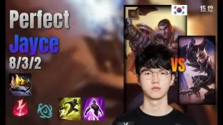 Perfect Top Jayce vs Quinn lol KR solo rank Full Game 15.12 | 퍼펙트 제이스 vs 퀸