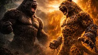 KONG vs MUTANT LEOPARD 🦍🐆 | Epic 4K Cinematic Ai Monster Battle