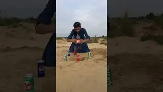 Hidden coke,sprite,7up,sting,pepsi under sand desert #live #lifehacks #experiment #survival