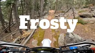 Not Frosty Yet! SOLO SingleTrack FROSTY Shortcut Trail Colorado Springs Dirt Bike Riding Awesome