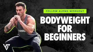 Lower Body & Ab Workout For Beginners (Bodyweight Only) | V SHRED