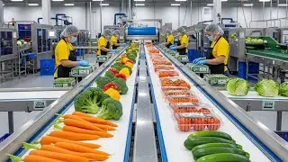 Inside a Modern Organic Vegetable Factory: From Farm-Fresh to USDA-Certified Packs (Full Process)