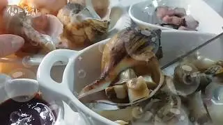 왕소라 술잔🐚🍺.. 소라가 쫄깃합니다~ big conch
