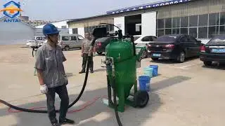 Dustless blasting machine