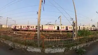Racing with Virar Local! Through Virar carshed road