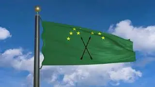 Circassian Assembly Flag by Adagum River (moving clouds)
