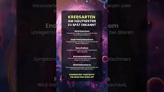 🚨 Manche Krebsarten zeigen kaum Symptome &ndash; bis sie bereits weit fortgeschritten sind.
