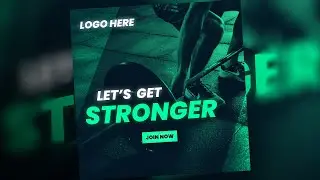 Gym Social Media Post Design Photoshop | Instagram post design | photoshop tutorial Malayalam