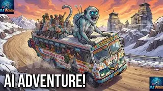Tungnath Trek & Local Bus Ride: Ek AI Monkey ka yaadgaar safar! 🚍🐒#aiwala 