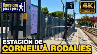 Estación de Cornellà Rodalies| Paseo en 4K por Barcelona | Walking Tour in Barcelona