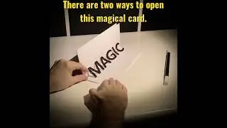 Two way magic card. Anamorphic #illusion #opticalillusion #popup #magic
