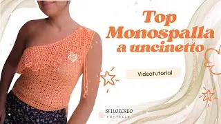 TOP monospalla a uncinetto