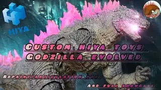 Custom hiya toys Godzilla evolved: FULL SHOWCASE AND CUSTOM