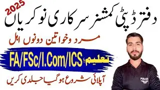 Deputy Commissioner Office Government Jobs 2025|DC Office Jobs 2025|ppsc new jobs 2025