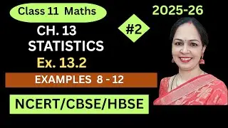 CLASS 11, STATISTICS, CH.13, EX. 13.1, EXAMPLES 1- 7 , MEAN DEVIATION,  NCERT, BY POOJA SHARMA