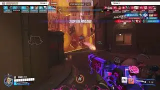 Clean King&rsquo;s Row attack &mdash; Zarya opened every fight, To... by WUZZYWEZZER &mdash; Overwatch 2 Replay ZXXA8F