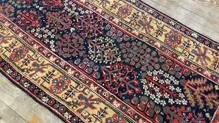 Mid 19th Century W. Persian Kurdish Shrub Runner Carpet #24119 -*