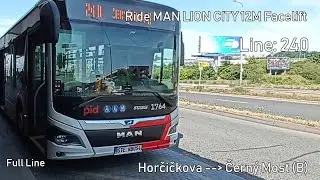 Ride MAN LION CITY 12M Facelift Prague To Cerny Most (B) Line: 240