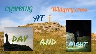 Climbing up Widgery Cross. Brat Tor. Dartmoor. At night and Day