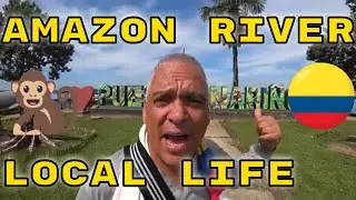 AMAZON river port at 🇨🇴 Puerto Nari&ntilde;o local life.