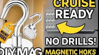 DIYMAG Magnetic Hooks Review (30 lb) &mdash; Cruise Cabin & Fridge Organization Must-Have!