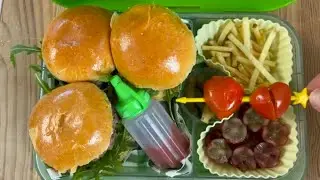 MINI burgers in baps in a lunch box idea | Lunchbox World