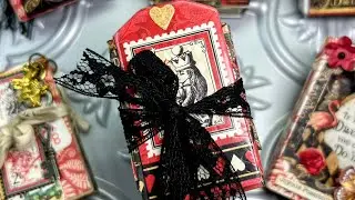 Graphic 45 Alice in Wonderland Trinket Box & Accordion ￼fold Micro mini Tutorial