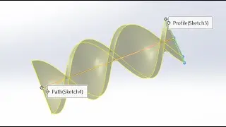 SolidWorks Tutorial | Twisted Sweep (Twisted Swept Boss/Base)