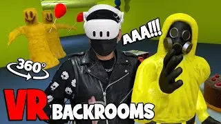ENTRAMOS a los BACKROOMS 😱 con VR #vr #metaquest3 #visionpro #humor #horrorgaming #backrooms #miedo