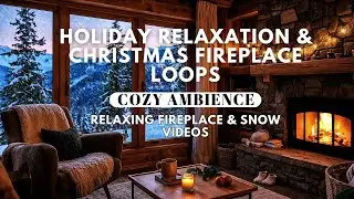 Cozy Fireplace Room with Slow Clock Ticking &ndash; Relaxing Background Ambience (2 Hours)