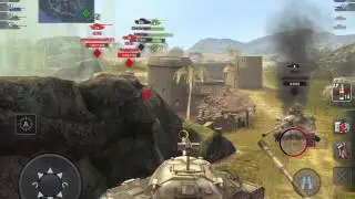 WoT Blitz - IS-7 - Mirage Map - Take the waterfall and win