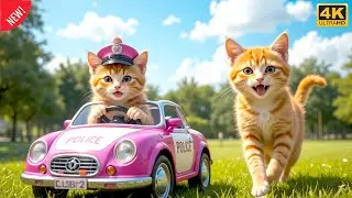 Mama Cat Helps Kitten Pursue His Brave Police Officer Dream | cute cats #cutecats
