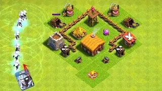 max electro Titan vs every town hall attack experiment video