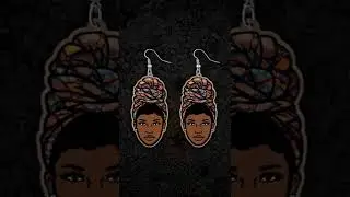 New Afrikan print head Wrap earrings