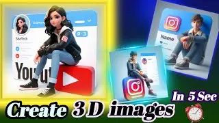 Create 3D social media image for instagram ,fb ,youtube #youtubefeed #3d