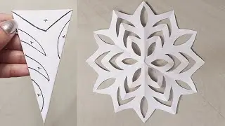 How to make easy and beautiful snowflakes ❄️♥️ #papercraft #snowflakes #part 78