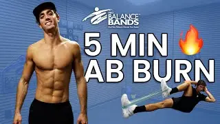 5 Minute Ab Burn with Resistance Bands | Quick Core Workout