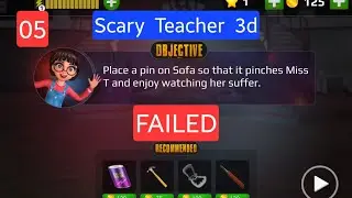 Scary Teacher 3D Gameplay 005 | Funny & Horror Moments 😂👻 Pranks mobile games FAILED place a pin on